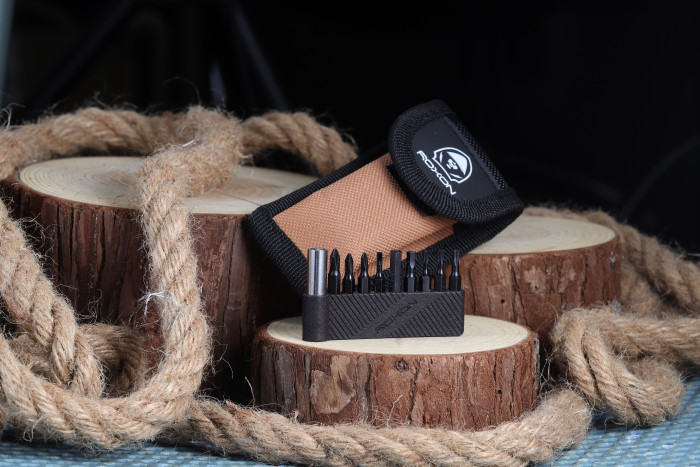 Мини мультитул Roxon M2 с сменными битами, серый  