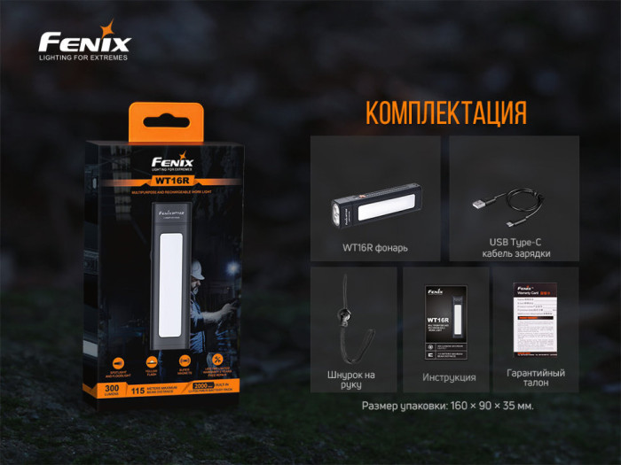 Мультифонарь Fenix WT16R (витринный образец / поврежденная упаковка)  