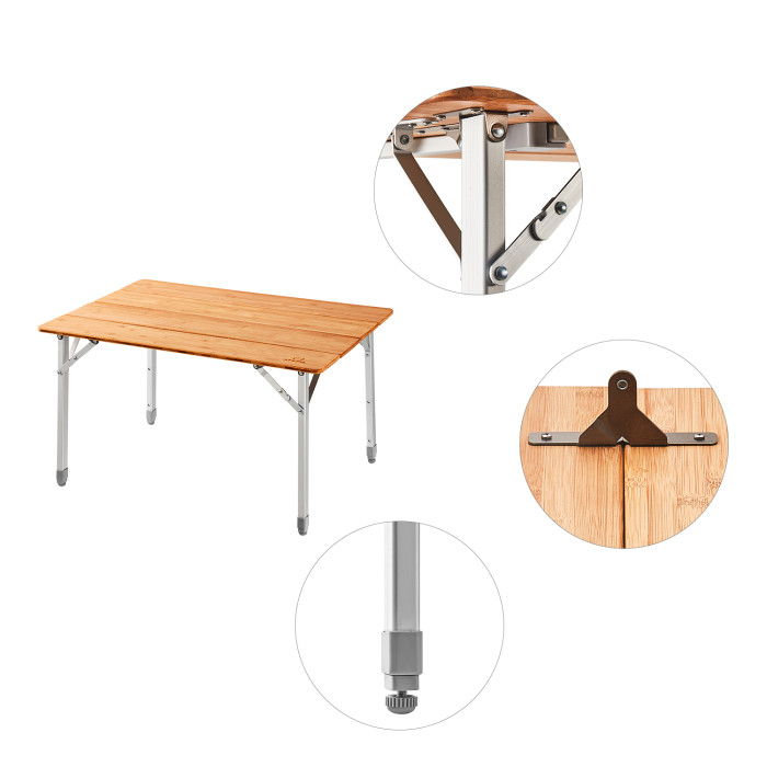 Складной стол Atepa BAMBOO TABLE L (AC2007) YELLOW  