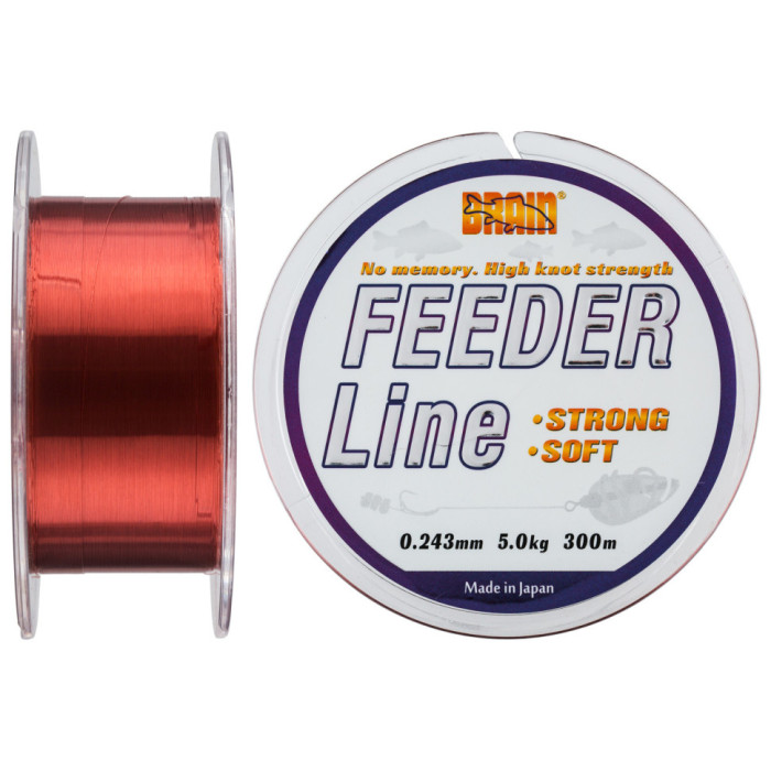 Леска Brain Feeder 300 m 0,243 mm #2.25, 5.0 кг, 11.0 фунт, copper  