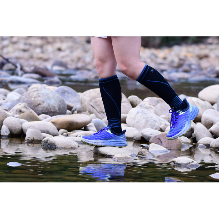 Водонепроницаемые носки Dexshell Longlite Socks 2.0, голубые полоски, размер L (43-46)  