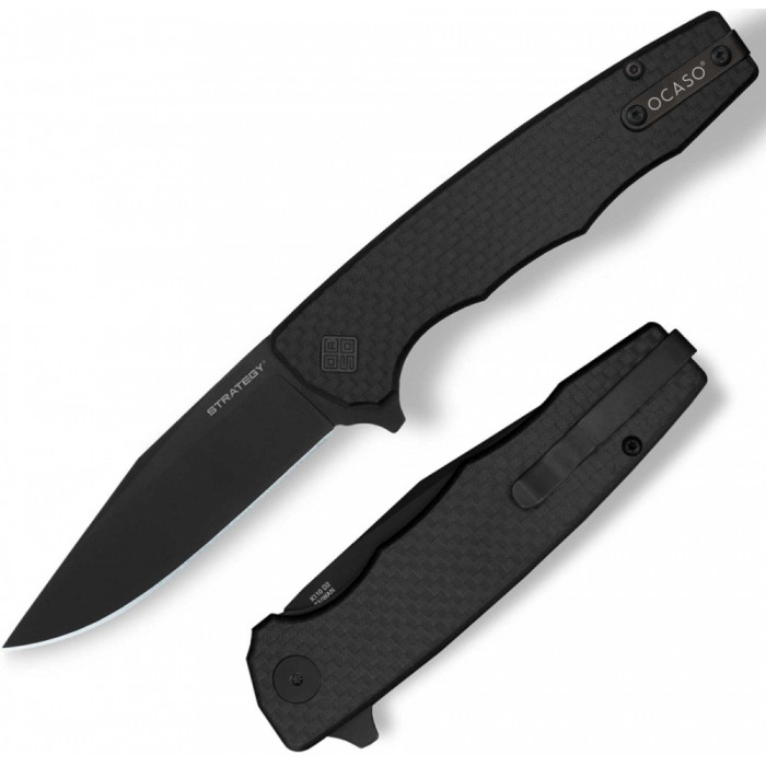 Нож Ocaso Strategy, Carbon Fiber + G-10, Black  