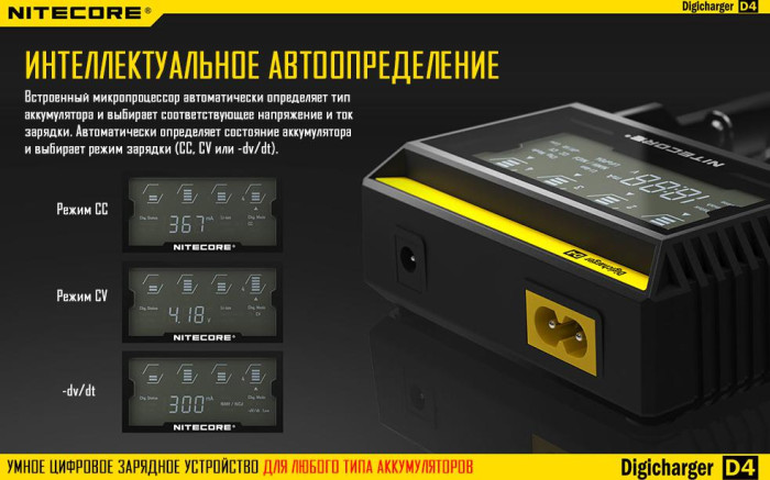 Зарядное устройство Nitecore Digicharger D4 (4 канала)  