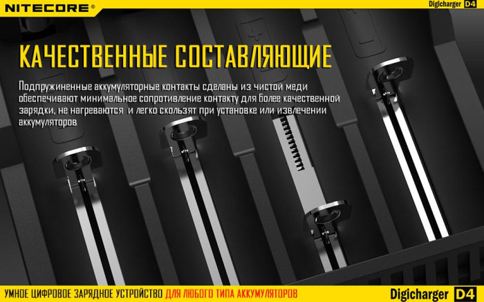 Зарядное устройство Nitecore Digicharger D4 (4 канала)  