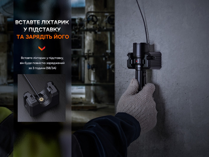 Фонарь профессиональный Fenix WF26R с магнитной зарядкой  