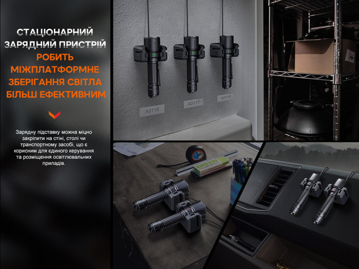 Фонарь профессиональный Fenix WF26R с магнитной зарядкой  