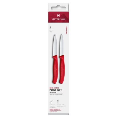Набор ножей для чистки овощей Victorinox Swiss Classic 2 ножа 8см красн 6.7601.2C1