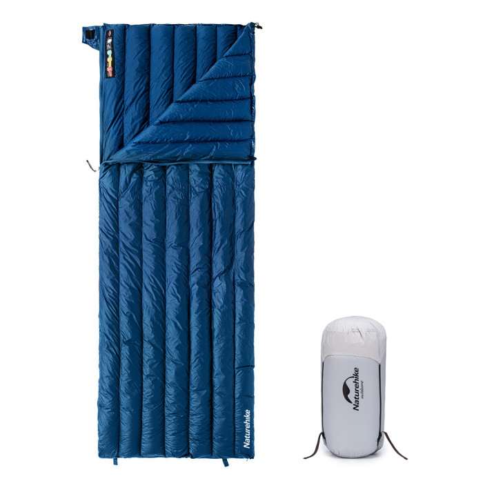 Спальный мешок с натуральным пухом Naturehike CWM295 CNK2300SD013, голубой  