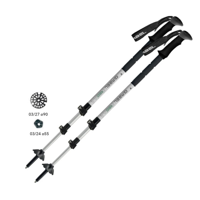 Палки треккинговые Gabel Mont Blanc Tour Lite Ice (7008445200000)  