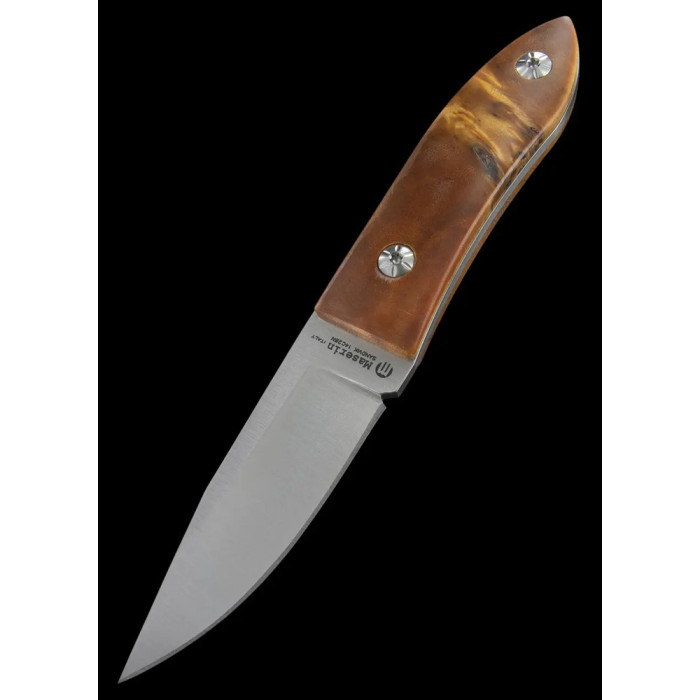 Нож Maserin AM-22, 14C28N, желтый буковый кап  