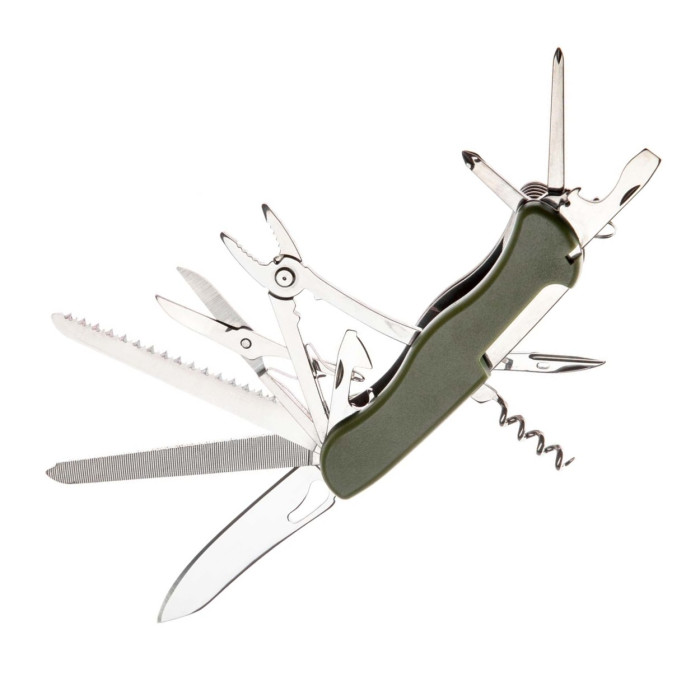 Многофункциональный нож Partner HH082014110OL, olive, 13 инструментов 