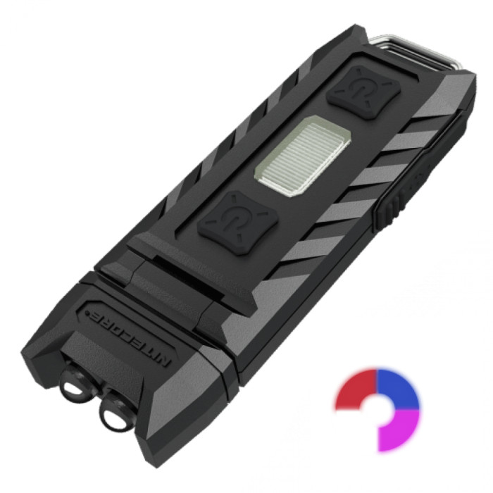 Фонарь наключный  многофункциональный Nitecore THUMB LEO (1LED+UV LED, 45 люмен, 3 режима, USB-C)  