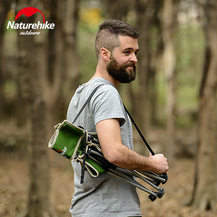 Стул складной Naturehike NH16J001-J, 600D Oxford / сталь, хаки  