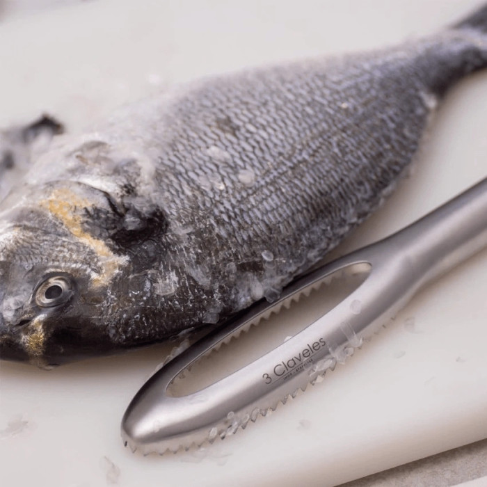 Профессиональная рыбочистка скребок из нержавеющей стали, 00625 3claveles, Испания  