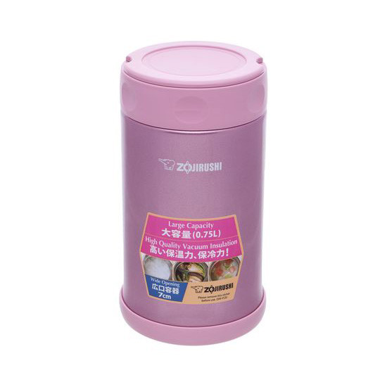 Пищевой термоконтейнер Zojirushi SW-FCE75PS 0.75 л розовый 