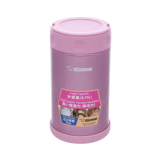 Пищевой термоконтейнер Zojirushi SW-FCE75PS 0.75 л розовый 