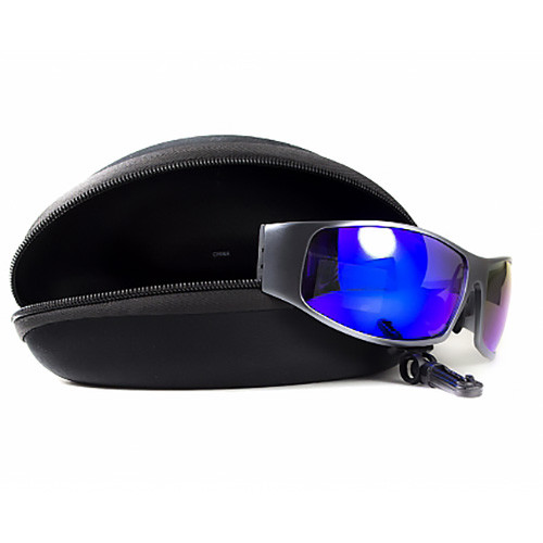 Очки Global Vision Bad-ASS1 GunMetal (G-Tech blue) зеркальные синие в металлической оправе  