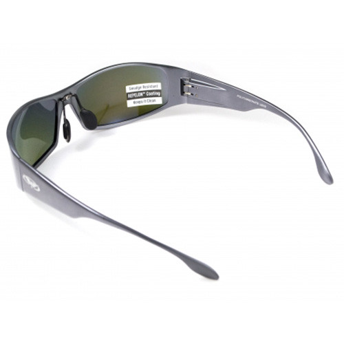 Очки Global Vision Bad-ASS1 GunMetal (G-Tech blue) зеркальные синие в металлической оправе  