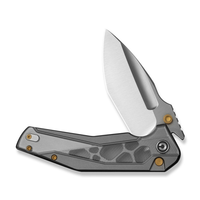 Нож складной туристический Civivi Wellmax (9.1 см) 14C28N / Aluminum серый  