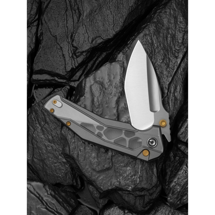 Нож складной туристический Civivi Wellmax (9.1 см) 14C28N / Aluminum серый  