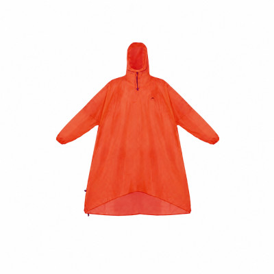 Дождевик-пончо легкий с рукавами Naturehike CNK2620FS011, L, оранжево-красный