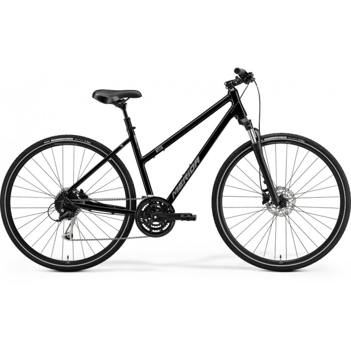 Велосипед Merida 2021 crossway 100 m(l)( 51l) glossy black(matt silver)  