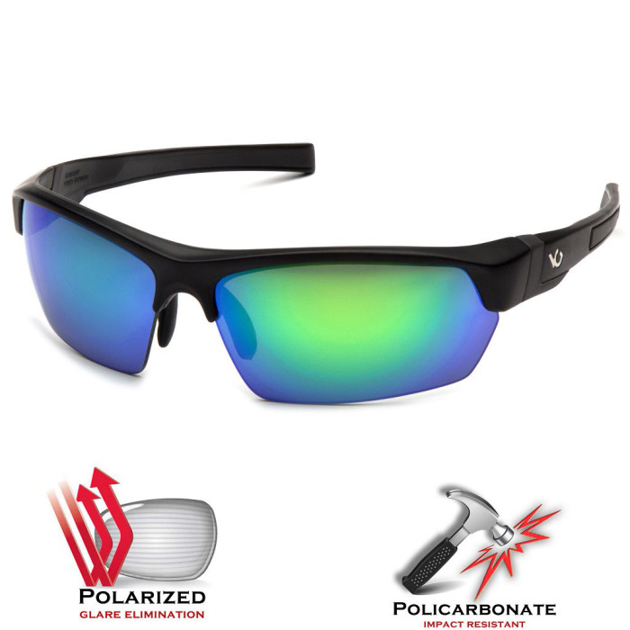 Очки Venture Gear TENSAW Polarized (green mirror) зеркальные сине-зеленые  