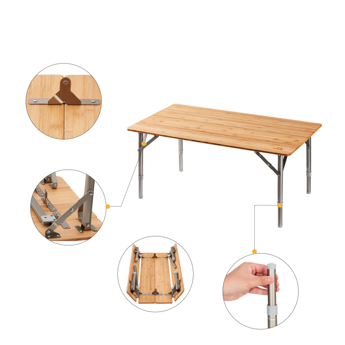 Складной стол Atepa BAMBOO TABLE m +(AC2004) YELLOW  