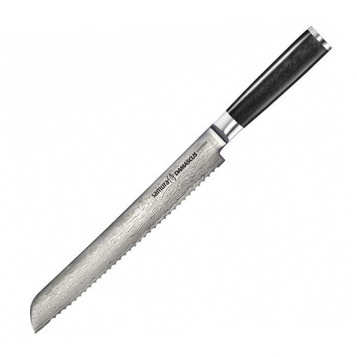 Нож кухонный Samura 67 Damascus для хлеба, 215 мм, SD67-0055P  