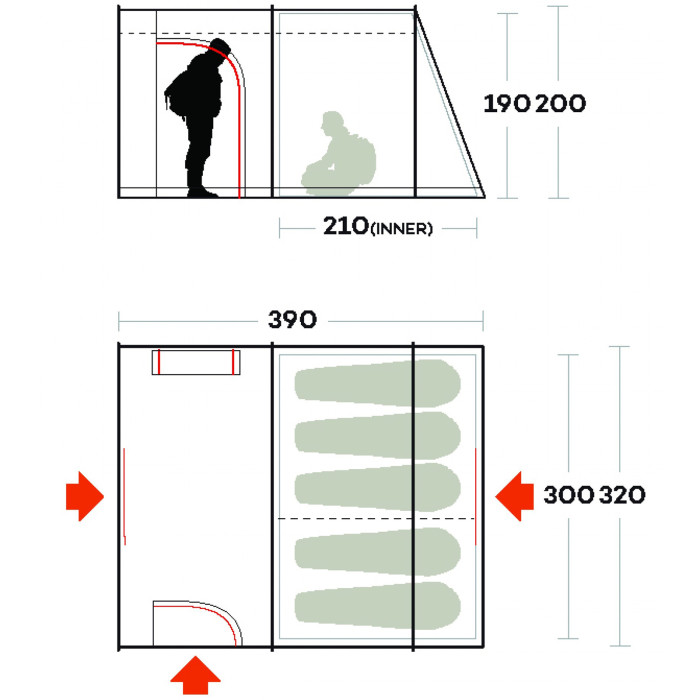 Палатка Ferrino Fenix 5 Petrol (91193LBB)  
