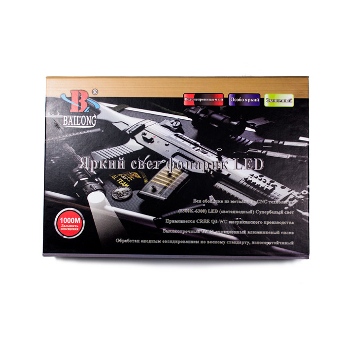 Карманный фонарь Police BL-Q8455-XPE, серый Q5, 18000W  