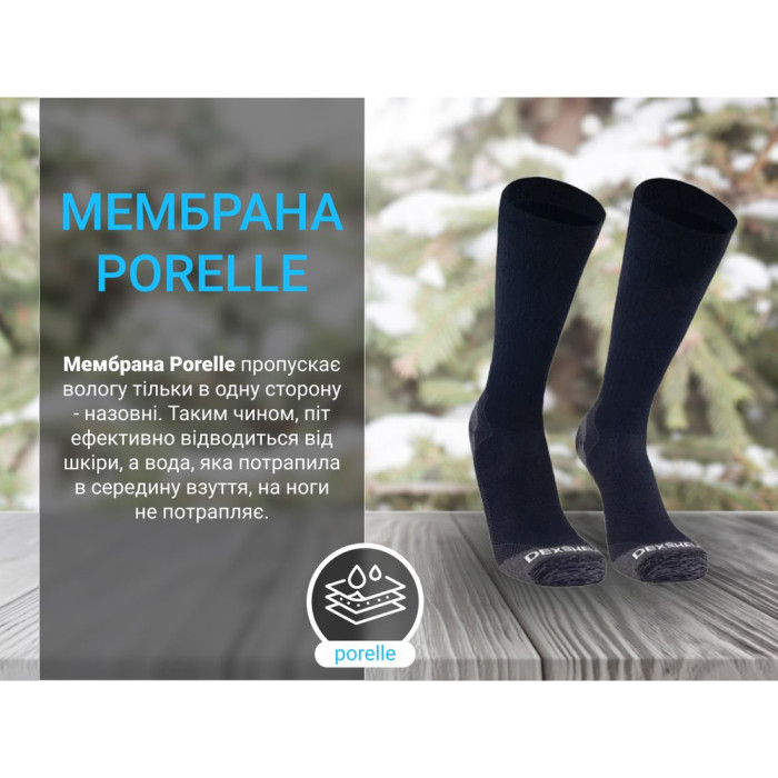 Носки Dexshell Terrain Walking 2.0 Socks, черно-серые, размер M (39-42)  