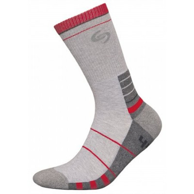 Термоноски InMove Sport Deodorant Серый с красным, 35-37