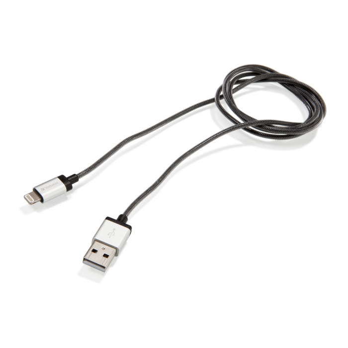 Кабель Verbatim Apple Lightning 120cm (серебряный)  