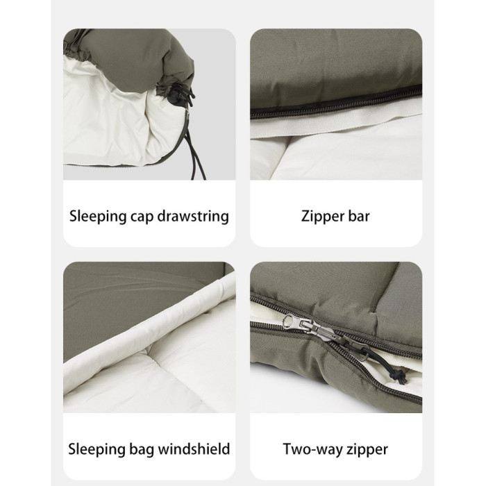 Спальник с капюшоном Naturehike LD250 CNK2300SD016, темно-зеленый  