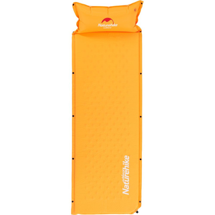 Коврик самонадувающийся с подушкой Naturehike NH15Q002-D, 25мм, оранжевый  