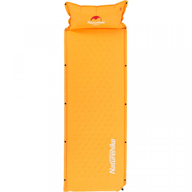 Коврик самонадувающийся с подушкой Naturehike NH15Q002-D, 25мм, оранжевый 