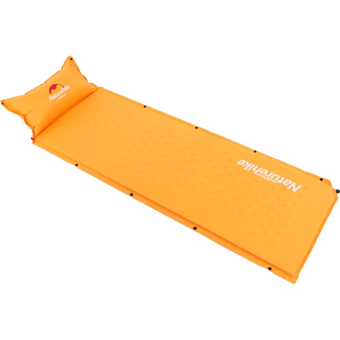 Коврик самонадувающийся с подушкой Naturehike NH15Q002-D, 25мм, оранжевый  