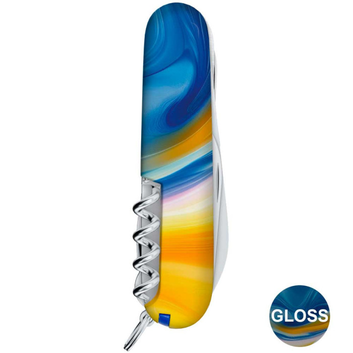 Складной нож Victorinox HUNTSMAN UKRAINE Желто-синие краски  