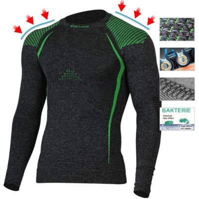 Термофутболка TOLO 8960 серо-зеленый, мужская, L-XL