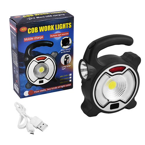 Фонарь кемпинг переносной Police MH-318-A-COB+6SMD+1W  