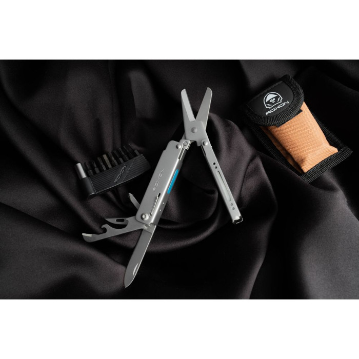 Мини мультитул-ножницы Roxon M3 со сменными битами, серый  