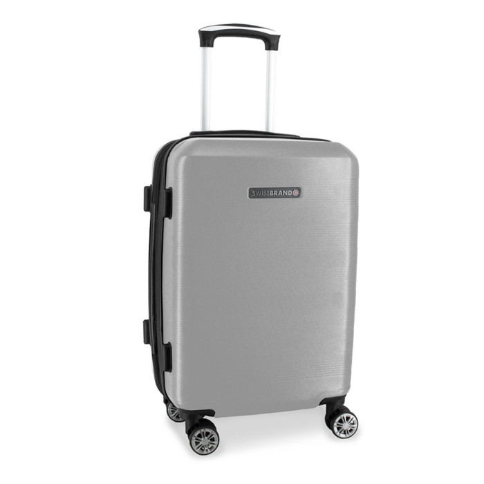 Чемодан Swissbrand Cardiff (M) Silver (SWB_LHCAR802M) 
