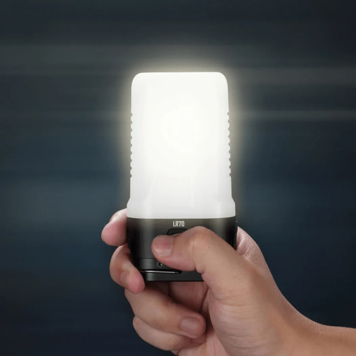 4в1 - Фонарь кемпинговый, ручной + Power Bank + зарядный Nitecore LR70 (400 люмен, 3000 люмен, Red 10 люмен, 1-2x21700, USB Type-C)  