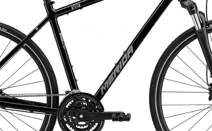 Велосипед Merida 2021 crossway 100 s(47) glossy black(matt silver)  