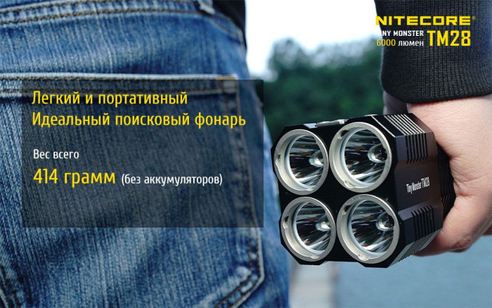 Фонарь Nitecore TM28, 6000 люмен  