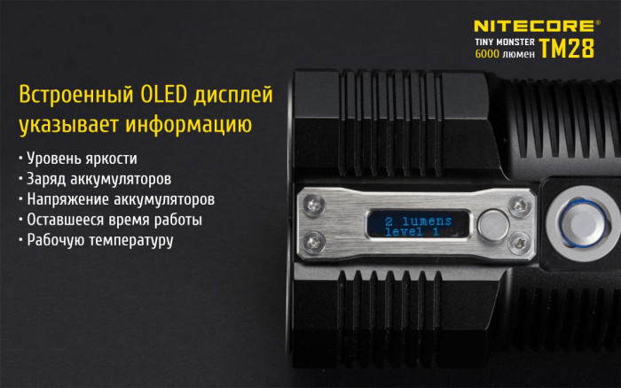Фонарь Nitecore TM28, 6000 люмен  
