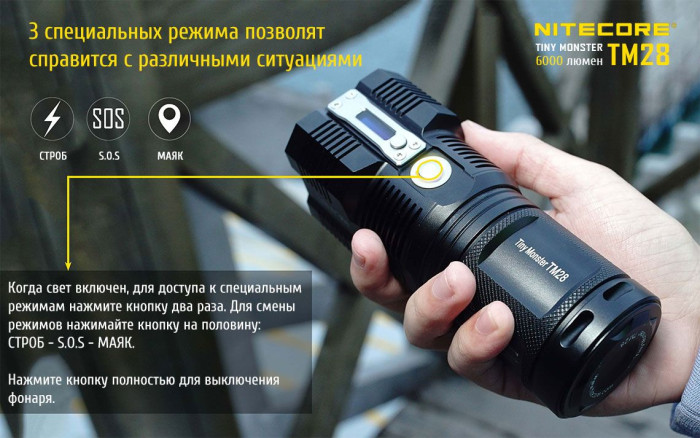 Фонарь Nitecore TM28, 6000 люмен  