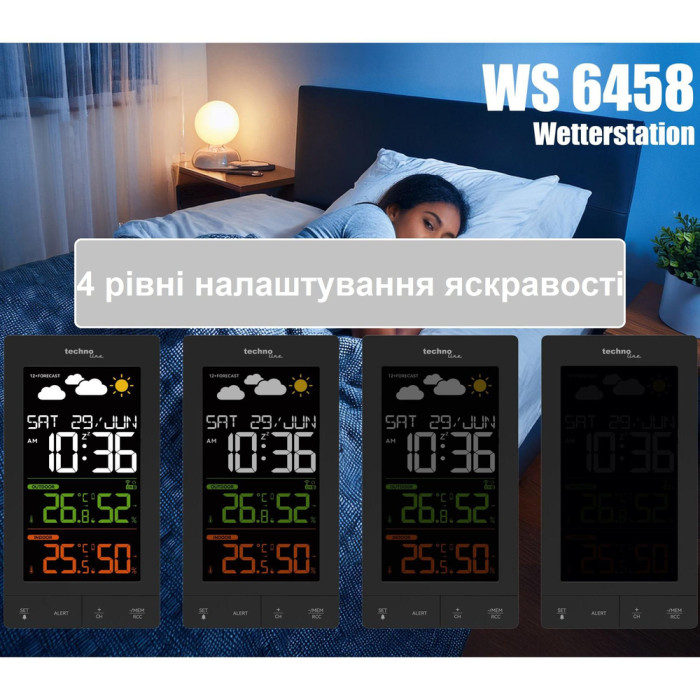 Метеостанция Technoline WS6458 Black (WS6458)  