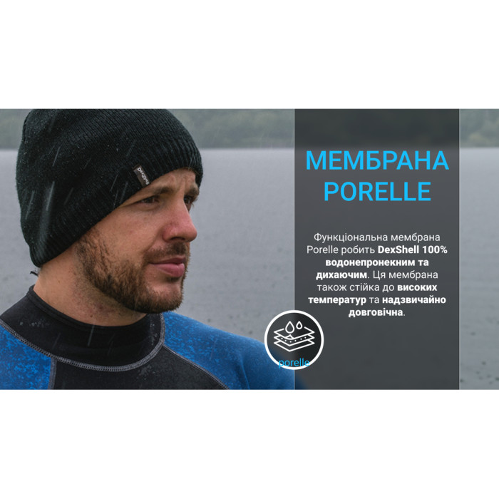 Шапка водонепроницаемая Dexshell DH372-OG, оливково-зеленая, L/XL  